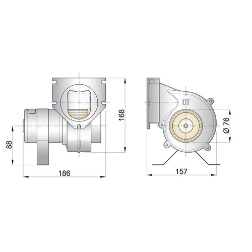 Vetus Absaugventilator VENT7612A, 12V, AD: 76mm vetus_absaugventilator_vent7612a__12v__ad__76mm_37073