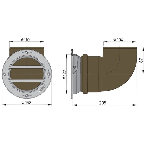 Vetus Belüftungsgitter ERV110A, rund vetus_belüftungsgitter_erv110a__rund_37357