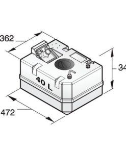 Vetus Dieseltank 40l kpl. 10mm Anschluß vetus_dieseltank_40l_kpl__8mm_anschluß_35498