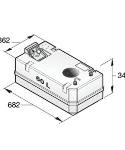 Vetus Dieseltank 60l kpl. 8mm Anschluß vetus_dieseltank_60l_kpl__8mm_anschluß_35499