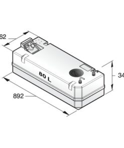 Vetus Dieseltank 80l kpl. 8mm Anschluß vetus_dieseltank_80l_kpl__8mm_anschluß_35500
