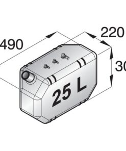 Vetus Dieseltreibstofftank 25L inkl. Anschl.Satz vetus_dieseltreibstofftank_25l_inkl__anschl_satz_35497