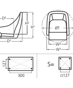 Vetus Driver Bootsstuhl, schwarz / weiß vetus_first_mate_bootsstuhl__dunkelgrau_54432
