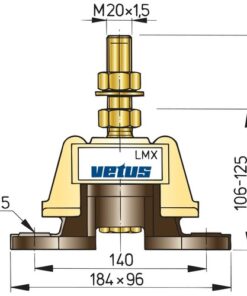 Vetus flexibles Motorlager Typ LMX140 vetus_flexibles_motorlager_typ_lmx140_33558
