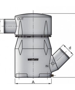 Vetus Kunststoff-Wassersammler 45° 152/203mm vetus_kunststoff_wassersammler_45__152_203mm_33307