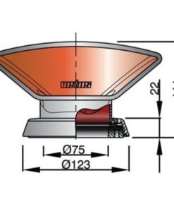 Vetus Lüfterhutze DON316R, Edelstahl, innen rot vetus_lüfterhutze_don316r__edelstahl__innen_rot_37292