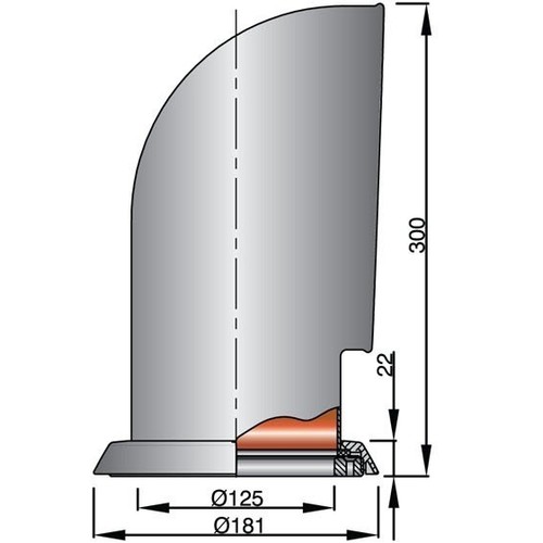Vetus Lüfterhutze YOG316R, Edelstahl, innen rot vetus_lüfterhutze_yog316r__edelstahl__innen_rot_37277