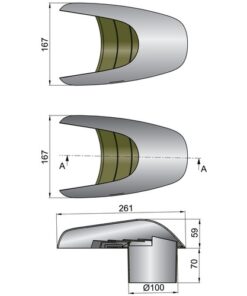 Vetus Lüftungsmuschel TYP75, AD=75mm vetus_lüftungsmuschel_typ75__ad_75mm_37059