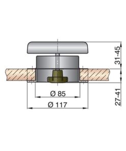 Vetus Pilzlüfter PORTOS1, AISI 316 vetus_pilzlüfter_portos1__aisi_316_37057