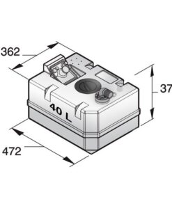 Vetus Schmutzwassertank 40l kpl inkl. Anschluß vetus_schmutzwassertank_40l_kpl_inkl__anschluß_35650