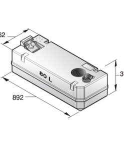 Vetus Schmutzwassertank 80l kpl inkl. Anschluß vetus_schmutzwassertank_80l_kpl_inkl__anschluß_35656