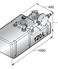 Vetus Schmutzwassertanksystem 120L/12V vetus_schmutzwassertanksystem_120l_12v_54264