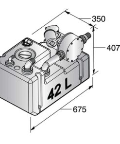 Vetus Schmutzwassertanksystem 42L/24V vetus_schmutzwassertanksystem_42l_12v_54257