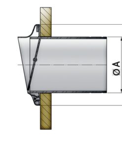 Vetus Spiegeldurchführung Edelstahl 150 mm vetus_spiegeldurchführung_edelstahl_100_mm_34187