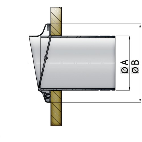 Vetus Spiegeldurchführung Edelstahl 60 mm vetus_spiegeldurchführung_edelstahl_100_mm_34187