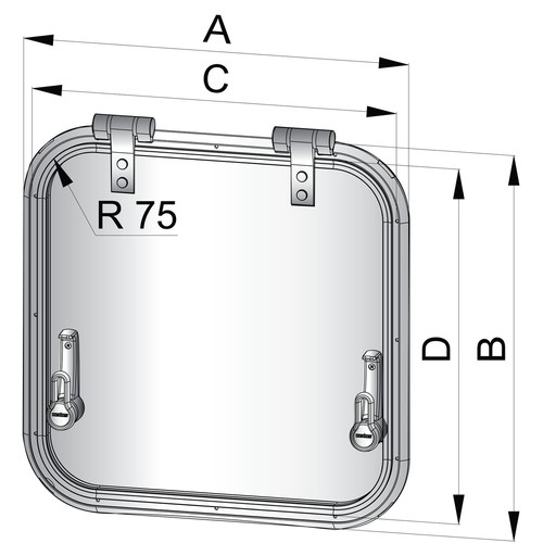 Vetus Decksluke Planus PLA32L, CE A2 vetus_ventilationsluke_planus_pla23l__ce_a2_36818