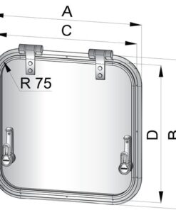 Vetus Decksluke Planus PLA40L, CE A2 vetus_ventilationsluke_planus_pla23l__ce_a2_36818