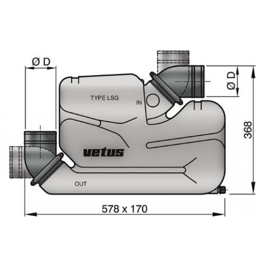 Vetus Wassersammler LSG90 vetus_wassersammler_lsg60_33147
