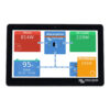 Victron GX Touch 70 Victron GX Touch 70 Anzeigepanel 7 Zoll für die perfekte Visualisierung und Konfiguration von Victron Energiesystemen konstruiert für Wohnmobil, Boot, Yacht, Caravan, Industrie Der GX Touch 70 ist ein 7 Zoll Touch-Bildschirm für die Victron Cerbo GX. Der siebenzöllige Touchscreen-Bildschirm bietet einen sofortigen Überblick über Ihr Victron-System und ermöglicht die Anpassung von Einstellungen im Handumdrehen. Er werden einfach mit einem Kabel an den Cerbo GX angeschlossen. Sein superschlankes, wasserdichtes Design, der Aufbau von oben und die einfache Installation bringen viel Flexibilität beim Aufbau eines klaren und sauberen Armaturenbretts / Schaltzentrale. Einfache Montage Der GX Touch ist für die Anforderungen von Installationsprofis bestens ausgelegt. Der Bildschirm wird einfach auf das Armaturenbrett / Schaltzentrale geschraubt, es müssen also keine perfekten Ausschnitte erstellt werden. Lediglich eine Bohrung für die Durchführung des Kabels muss bei Wandmontage erstellt werden. Er wird über ein einziges Kabel angeschlossen, so dass nicht mehr viele Kabel zum Armaturenbrett / Schaltzentrale geführt werden müssen. Ergänzung Der GX Touch ist eine Ergänzung zum Cerbo GX, das neue Kommunikationszentrum, mit dem Sie Ihr System von jedem Ort aus stets perfekt kontrollieren und seine Leistung maximieren können. Die Cerbo GX bietet mehrere Möglichkeiten der Kommunikation. Greifen Sie einfach über das Victron Remote Management VRM-Portal auf Ihr System zu. Oder greifen Sie direkt auf Ihr System zu, indem Sie den GX Touch 50 /70, ein Multifunktionsdisplay (MFD) oder die Victron Connect App - dank der Bluetooth-Fähigkeit der Cerbo GX - verwenden. Diese neueste Ergänzung der GX-Reihe kombiniert alle Vorteile der Konnektivität und definiert intelligente Stromversorgungslösungen in jeder Hinsicht neu Lieferumfang Victron GX Touch 70, Victron BPP900455070 inkl. fest verkabeltem HDMI und USB Kabel, Länge 2m Montagematerial, Ferritkerne