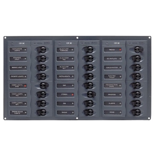 BEP Trennschalter-Panel DC 12V, 24-fach BEP Trennschalter-Panel DC 12V, 24-fach