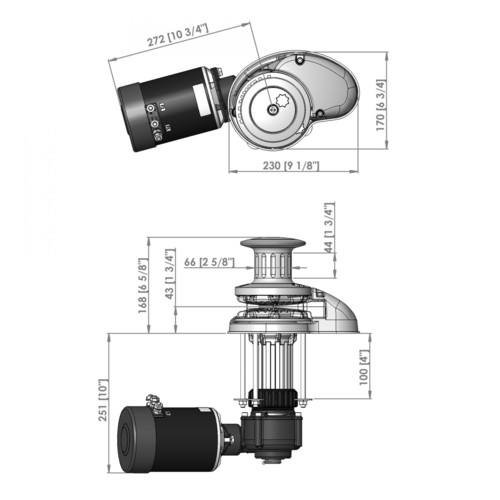 Maxwell verti. Ankerwinde mit Spill, RC10-8, 12V Maxwell verti. Ankerwinde mit Spill, RC10-8, 12V – Bild 2