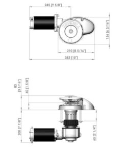 Maxwell verti. Ankerwinde ohne Spill RC8-6, 12V maxwell verti ankerwinde ohne spill rc8 6 12v 86056