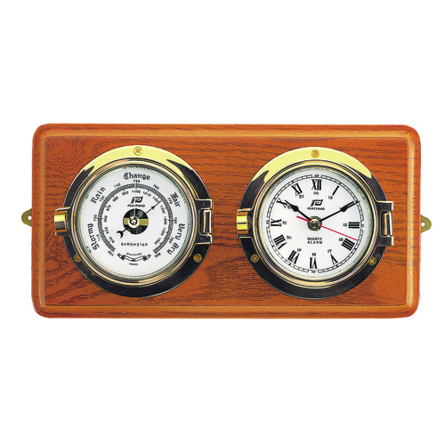 PLASTIMO 3 ZOLL UHR UND BAROMETER AUF TEAK PLASTIMO 3 ZOLL UHR UND BAROMETER AUF TEAK