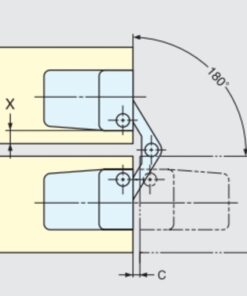 PLASTIMO HINGE INVISIBLE 70X43MM plastimo hinge invisible 70x43mm 61673