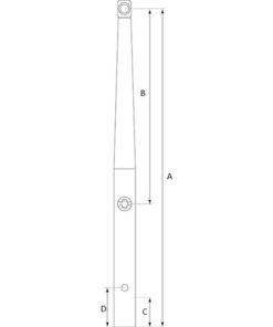 PLASTIMO RELINGSSTUETZE 65 CM 2 LOCH plastimo relingsstuetze 65 cm 2 loch 56266