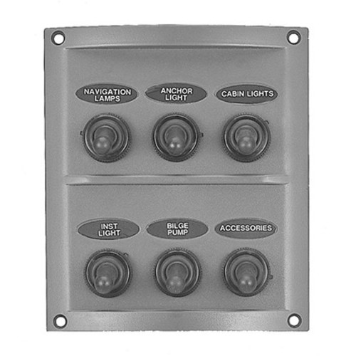 PLASTIMO SPLASHPROOF SWITCH PANEL 6 GANG PLASTIMO SPLASHPROOF SWITCH PANEL 6 GANG