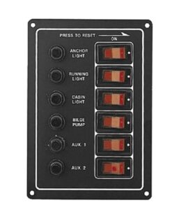 PLASTIMO SWITCH PANEL 6 CIRCUIT BREAKER plastimo switch panel 6 circuit breaker 61198