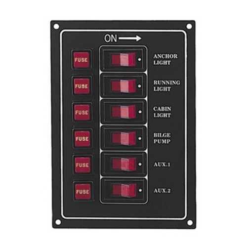 PLASTIMO SWITCH PANEL 6 GANG FUSED ALUMINIUM PLASTIMO SWITCH PANEL 6 GANG FUSED ALUMINIUM – Bild 3