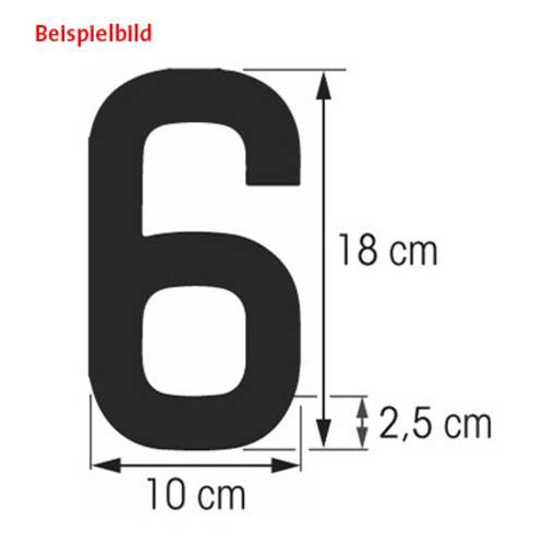 PLASTIMO Zahl 2, 18 cm, schwarz, RIB PLASTIMO Zahl 2, 18 cm, schwarz, RIB