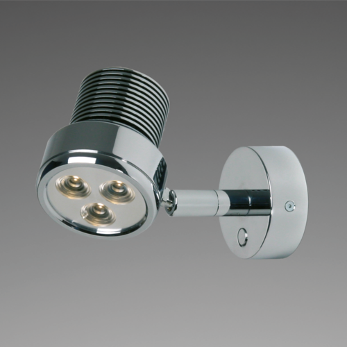 Prebit LED-Anbauleuchte R2, chrom-glanz, 25° Prebit LED-Anbauleuchte R2, chrom-glanz, 25°