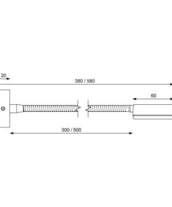 Prebit LED-Flexleuchte 05, 300mm, chrom-glanz, rot prebit led flexleuchte 05 300mm chrom glanz rot 54985