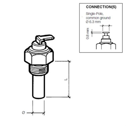 Veratron VDO Kühlmitteltemperatursensor 120°C - 1/ Veratron VDO Kühlmitteltemperatursensor 120°C - 1/