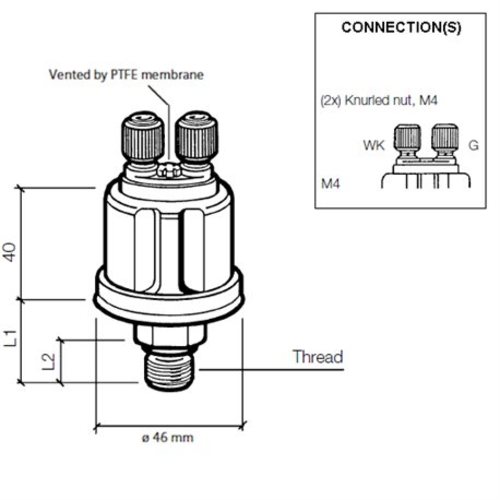 Veratron VDO Öldruck Sensor 10bar/150psi,1p, 1/8'