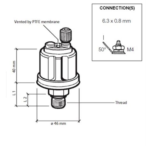 Veratron VDO Öldruck Sensor 10bar/150psi, 1p, 1/8'