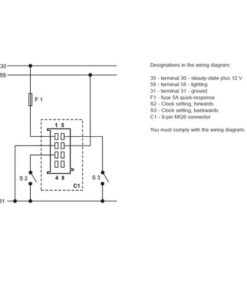 veratron vdo vl aftermarket clock h m single 26295