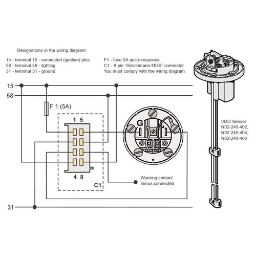 Veratron VDO VL AFTERMARKET TANK LEVEL IND. - - S – Bild 2