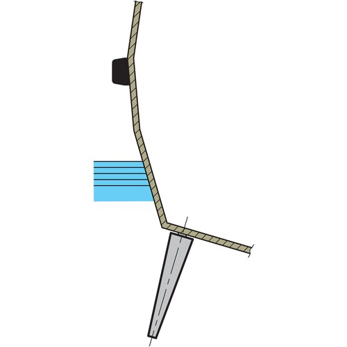 Vetus 2-Stk. Edelstahlflossen Oberfläche 0,7 m² Vetus 2-Stk. Edelstahlflossen Oberfläche 0,7 m² – Bild 2