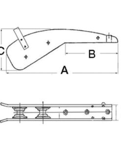 1852 Ankerrolle aus gegossenem rostfreien Stahl mit Kettenstopper für 5-10kg Anker 1010956 1852 ankerrolle aus gegossenem rostfreien stahl mit kettenstopper fur 5 10kg anker 2