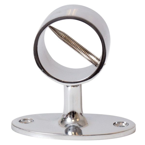 Halterung für Tauwerkgeländer Messing verchromt für Tauwerk D=36mm H=78mm