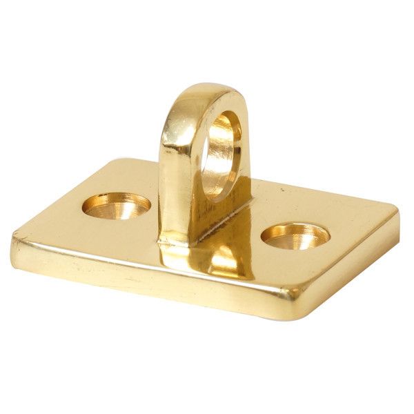 Montagebschlag für Tauwerkgeländer Messing mit Auge D=22mm