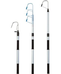 Fanghaken Aluminium telekospierbar L=80-120cm mit Haken aus rostfreiem Stahl