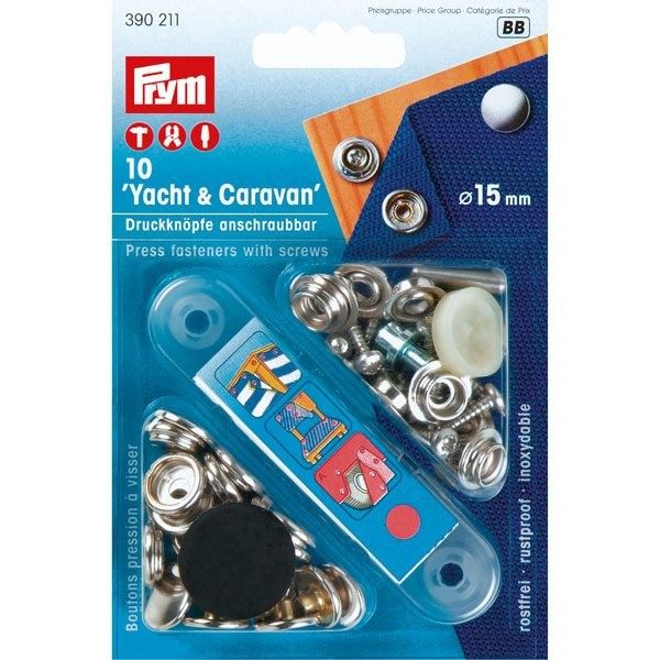 Druckknöpfe mit Schrauben rostfreier Stahl D=15mm 10 Stück mit Werkzeug Druckknöpfe mit Schrauben rostfreier Stahl D=15mm 10 Stück mit Werkzeug