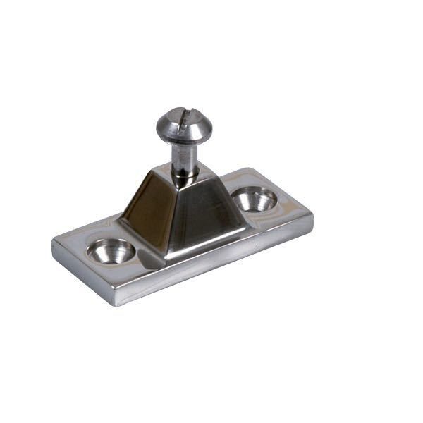 Decksbeschlag für Rohrhalterung, rostfreier Stahl, L=50mm B=21mm, Bohrloch D=6mm Decksbeschlag für Rohrhalterung, rostfreier Stahl, L=50mm B=21mm, Bohrloch D=6mm