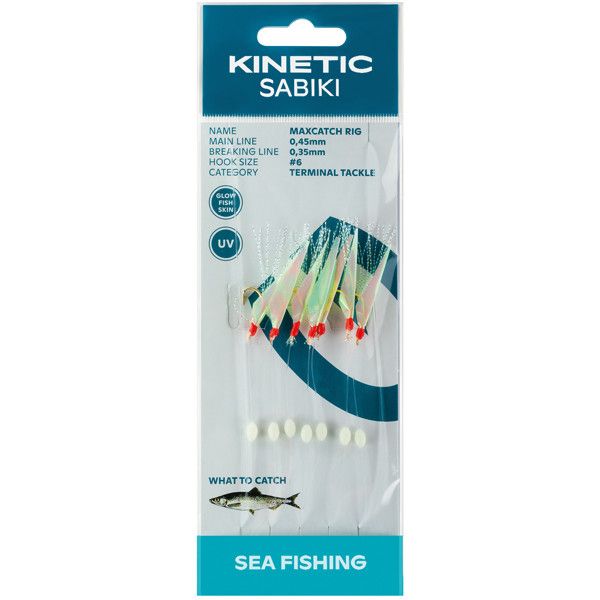 Kinetic Sabiki Heringsvorfach MaxCatch, Fischhaut/mix Kinetic Sabiki Heringsvorfach MaxCatch, Fischhaut/mix