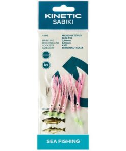 Kinetic Sabiki kleiner Tintenfisch Makrele/Kabeljau, Pink/Glimmer