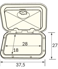 Nuova Rade Luke Öffnungswinkel 180° Aussenmass B=37.5cm H=27.5cm Innenmass B=28cm H=18cm weiss 1050240 nuova rade luke offnungswinkel 180 aussenmass b 37 5cm h 27 5cm innenmass b 28cm h 18cm weiss 2